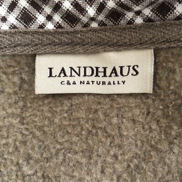 Landhaus Top Brown 1/4 Zip Pullover Waterfall Fleece - Picture 4 of 6